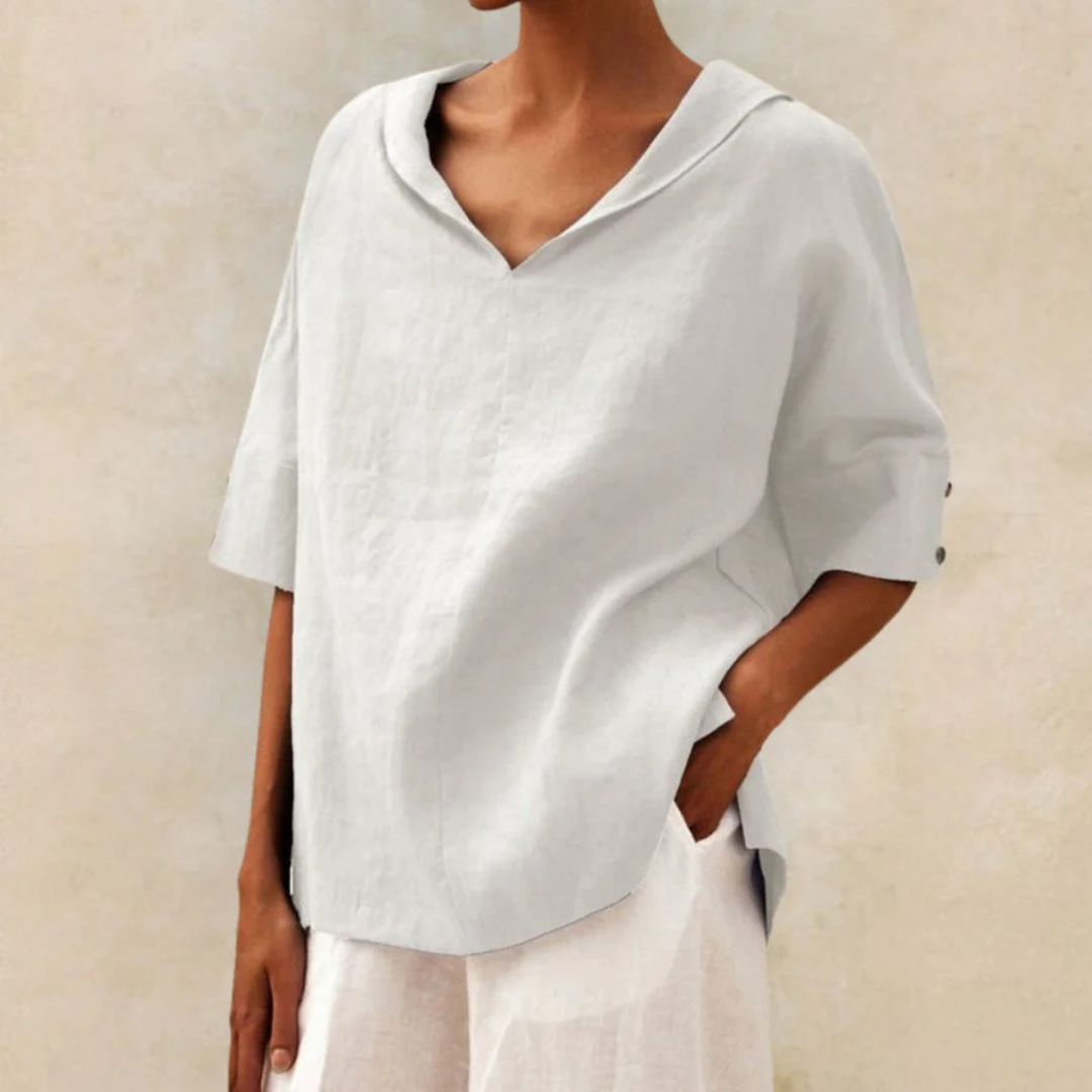 Levoire | Chemise À Manches Courtes Pour - Femmes - Coupe Ample Blanc