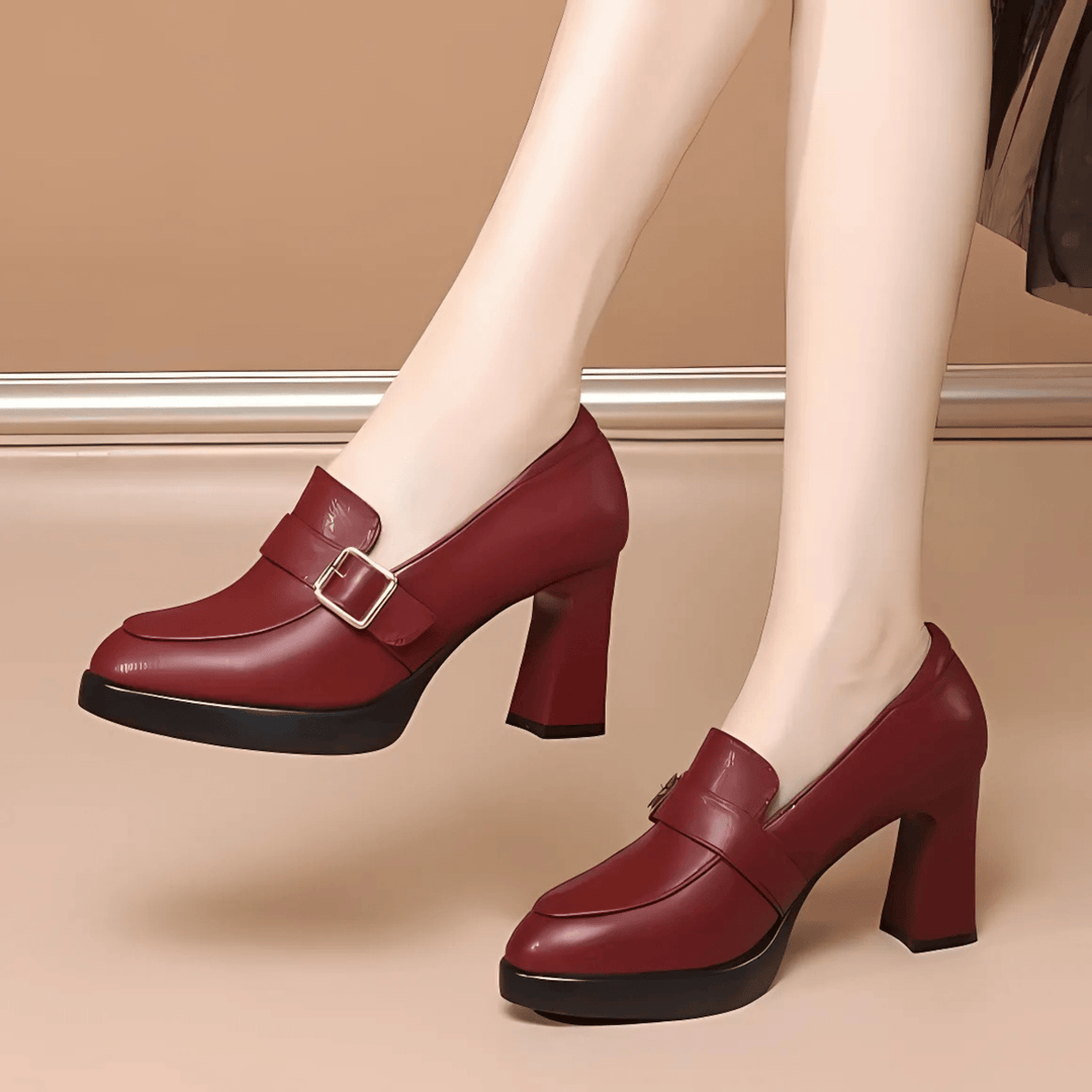 Levoire | Chaussures À Talons Élégantes Avec Détail De Boucle Pour Dames Rot