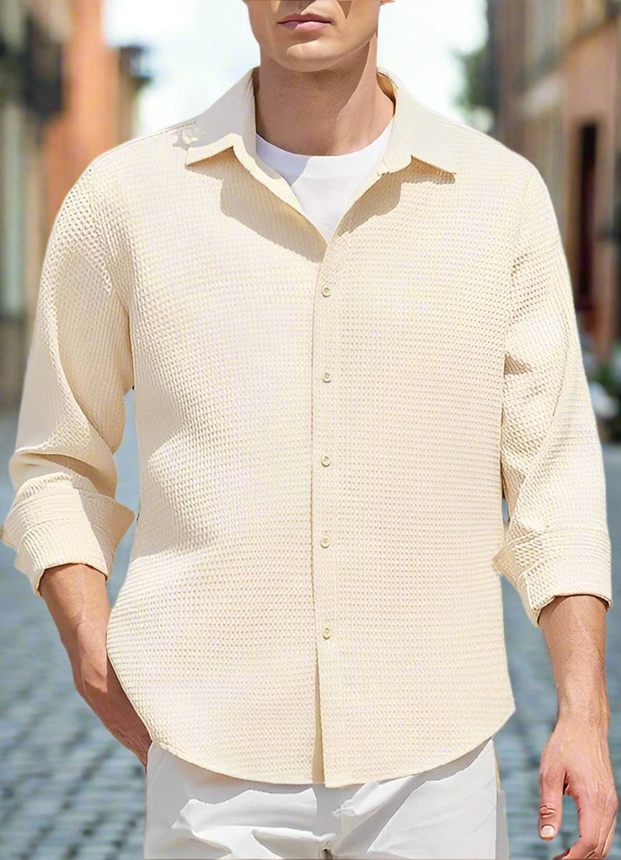 Levoire | Chemise Pour Hommes Classique Et Moderne Helles Kaki