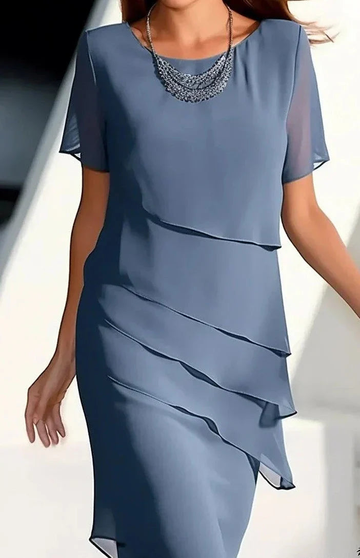 Levoire | Robe De Soirée Unie Pour Femme - Midi Bleu