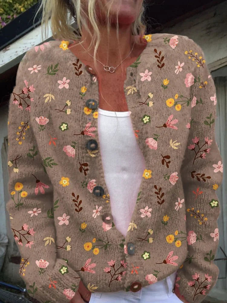 Levoire | Cardigan À Motif Floral BEIGE