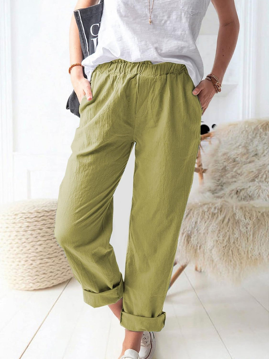 Levoire | Style Sans Effort Pantalons Vert