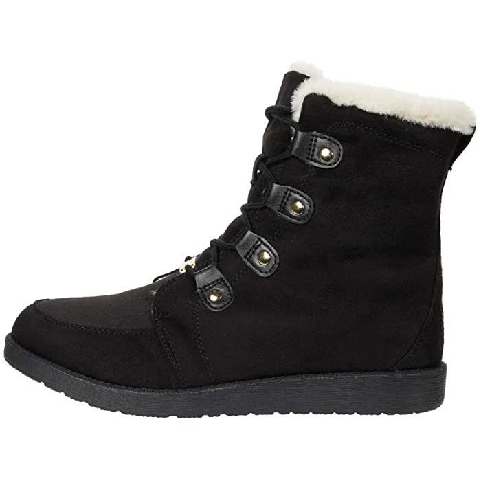 Levoire | Bottes Noires Babe En Faux Cuir Confortables Et Douillettes