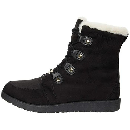 Levoire | Bottes Noires Babe En Faux Cuir Confortables Et Douillettes