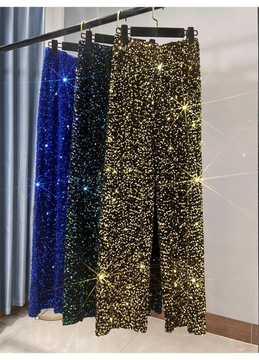 Levoire | Pantalons de soleil larges avec des paillettes