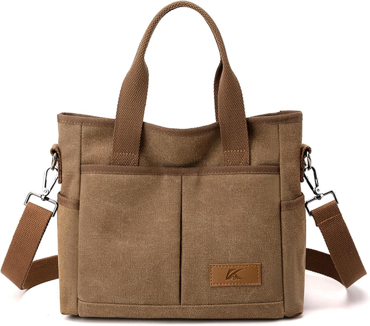 Levoire | Sac Bandoulière En Toile Pratique Avec Des Compartiments Spacieux Braun