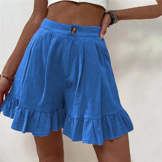 Levoire | Shorts Unis Élégants Décontractés Bleu