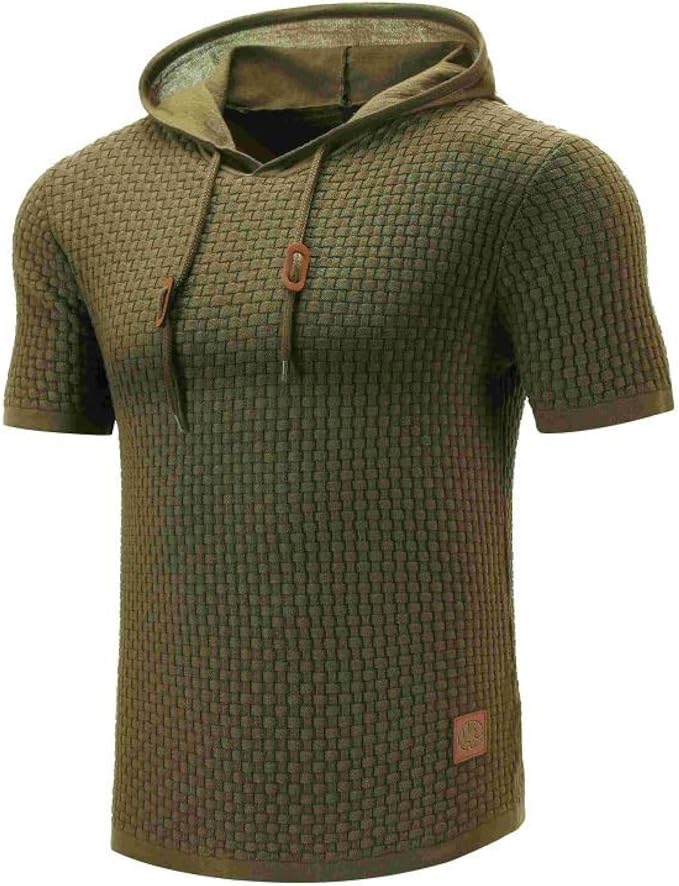 Levoire | Sweat À Capuche Confortable Et Chaud Avec Des Manches Courtes Vert
