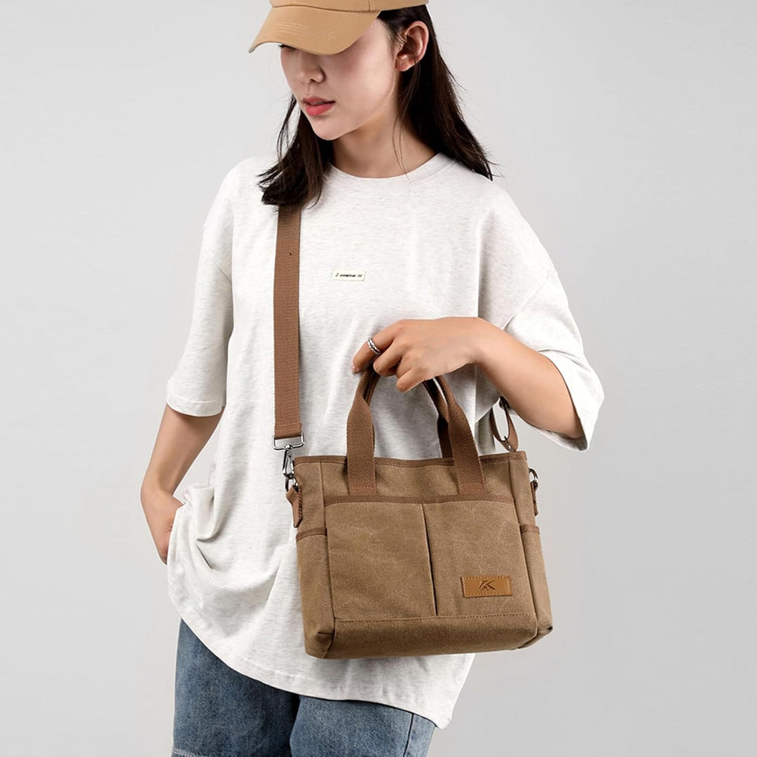 Levoire | Sac Bandoulière En Toile Pratique Avec Des Compartiments Spacieux