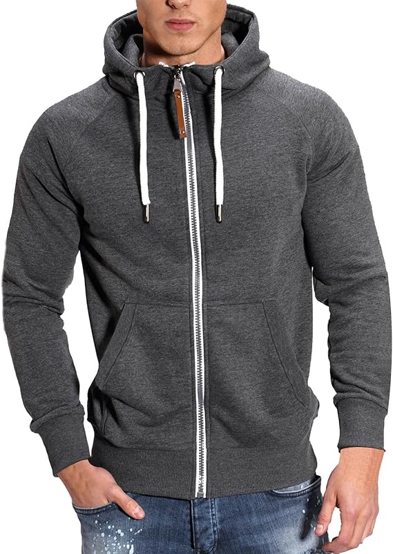 Levoire | Gilet à capuche pratique pour hommes Gris foncé