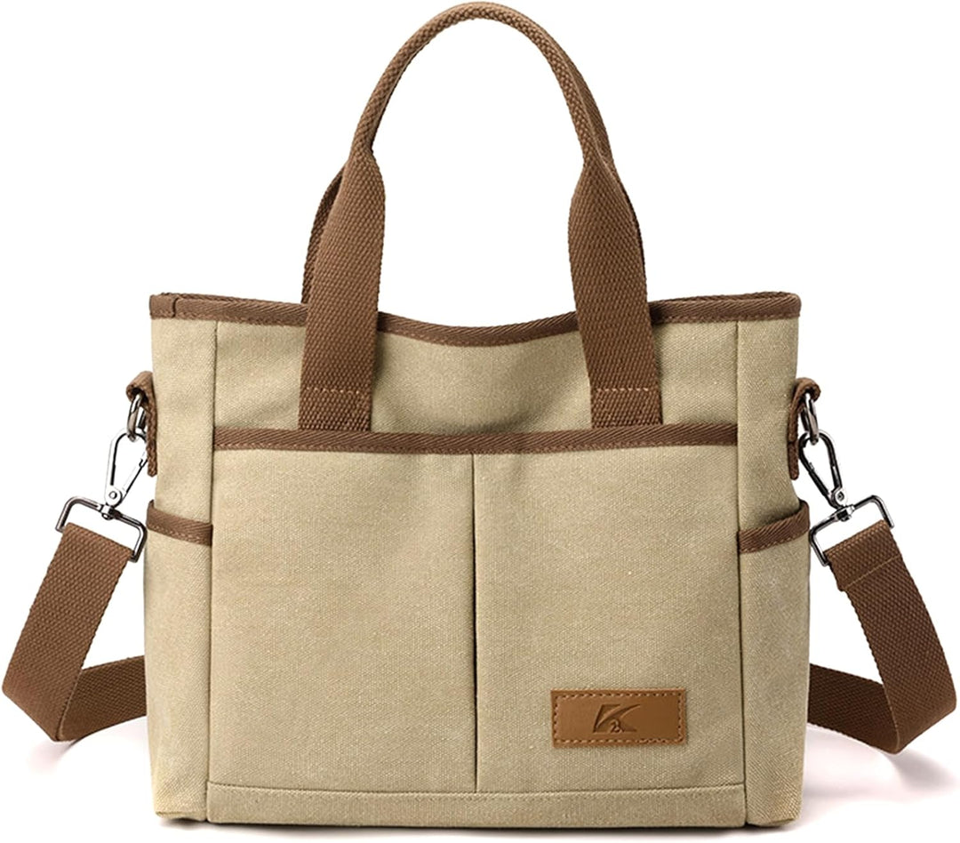 Levoire | Sac Bandoulière En Toile Pratique Avec Des Compartiments Spacieux Khaki