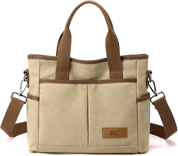 Levoire | Sac Bandoulière En Toile Pratique Avec Des Compartiments Spacieux Khaki