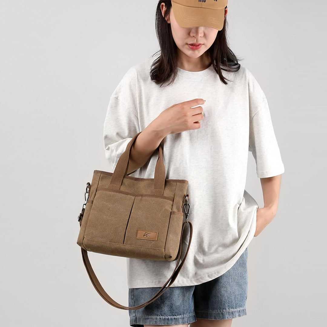 Levoire | Sac Bandoulière En Toile Pratique Avec Des Compartiments Spacieux