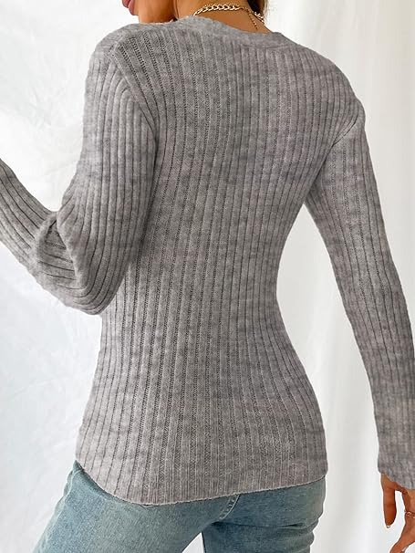 Levoire | Pull En Rib Avec Effet Enroulé