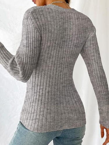 Levoire | Pull En Rib Avec Effet Enroulé