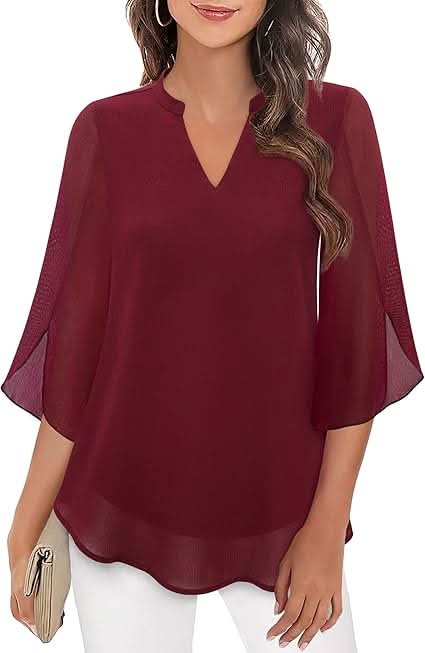 Levoire | Blouse De Superposition Chic Avec Coupe Flatteuse Vin rouge