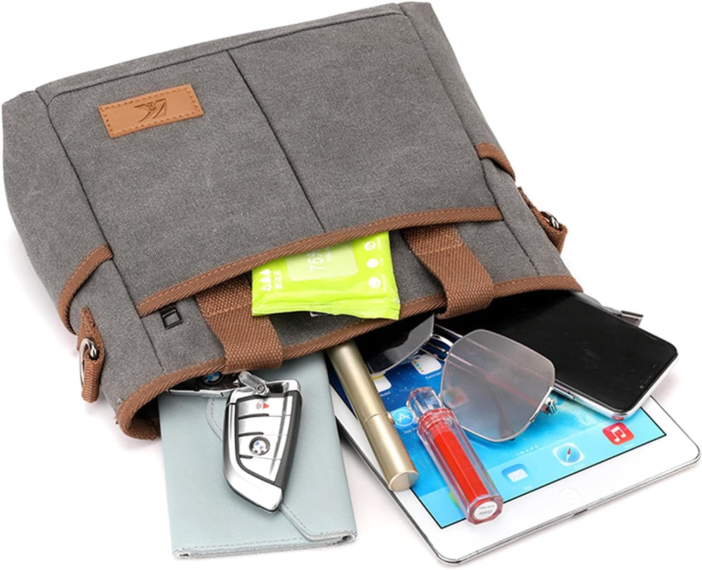 Levoire | Sac Bandoulière En Toile Pratique Avec Des Compartiments Spacieux