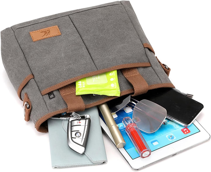 Levoire | Sac Bandoulière En Toile Pratique Avec Des Compartiments Spacieux