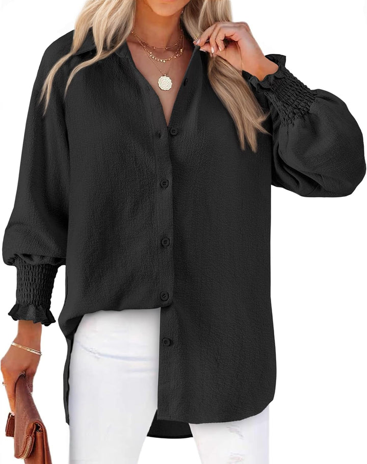 Levoire | Chemise Rayée À Boutons Pour Femmes Noir