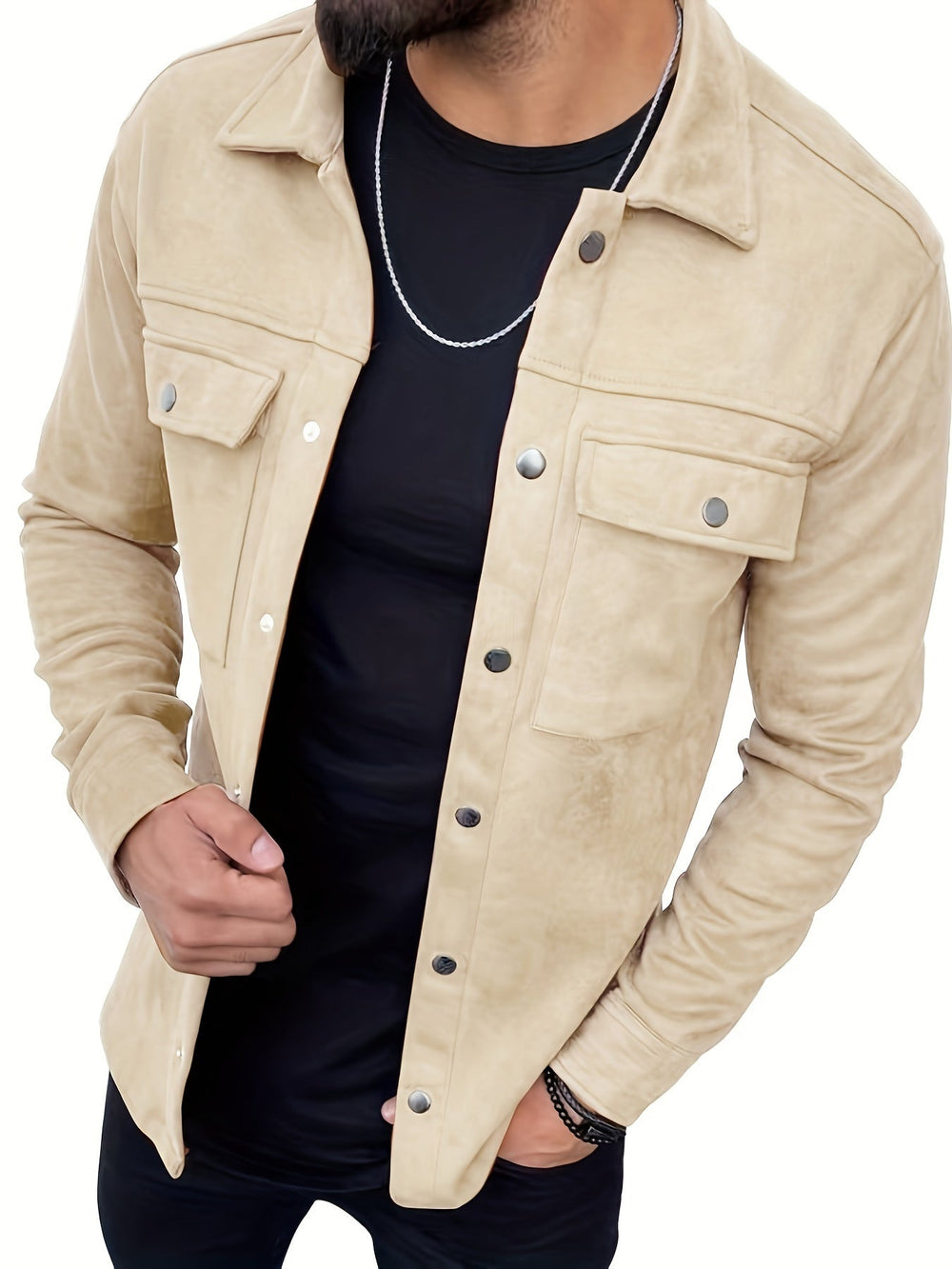 Levoire | Veste En Cuir Pu Pour Hommes Unie