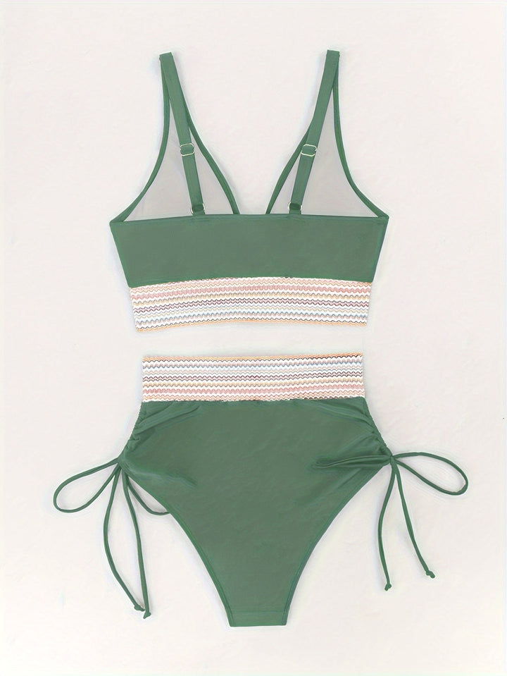 Levoire | Ensemble De Bikini Top V Décolleté Et Bas Taille Haute