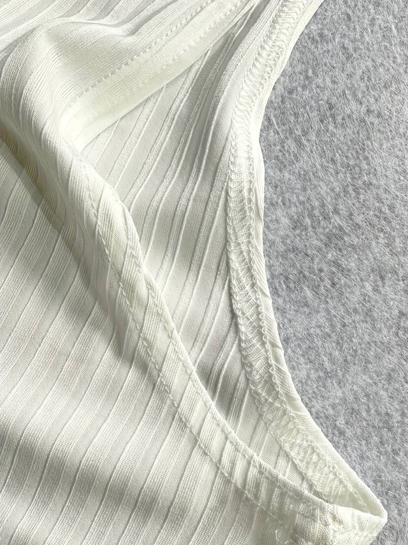 Levoire | Débardeur En Tricot Côtelé Avec Une Haute Teneur En Élasthanne Et Un Décolleté En V