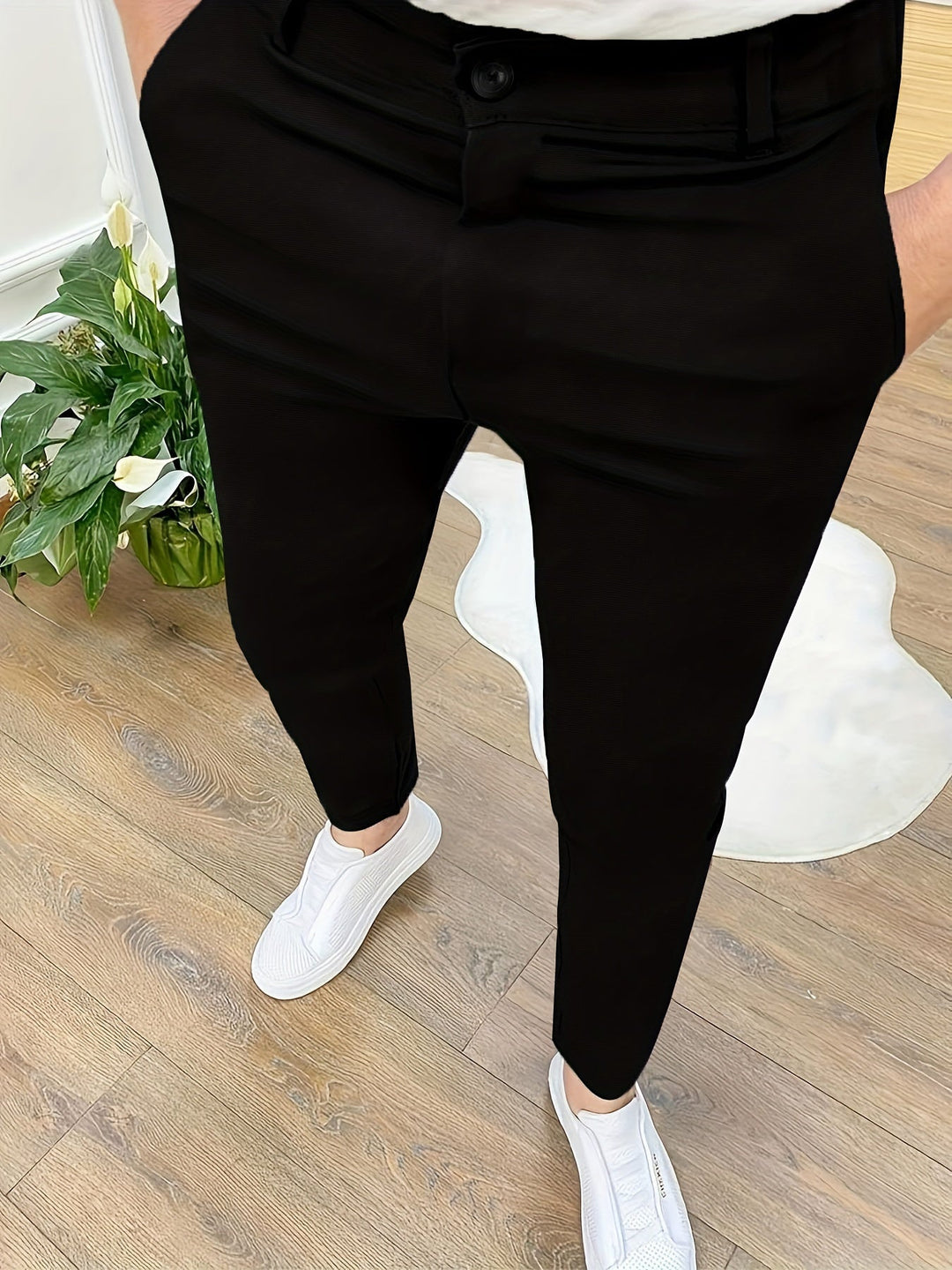 Levoire | Pantalon Slim Fit Stretch Homme Noir