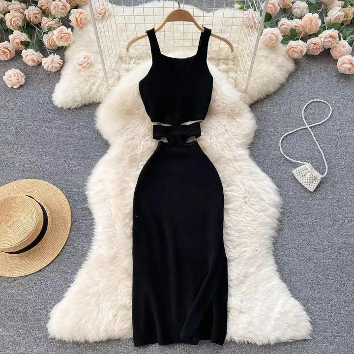Levoire | Robe tricotée pour femmes Noir Taille libre