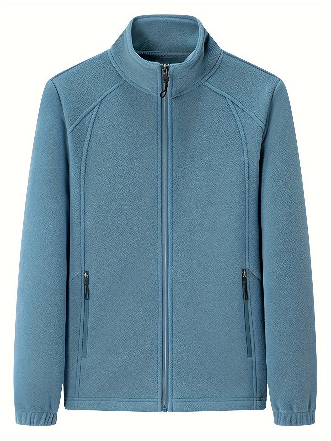 Levoire | Veste À Manches Longues Avec Col Montant En Douceur Avec Fermeture Éclair Bleu