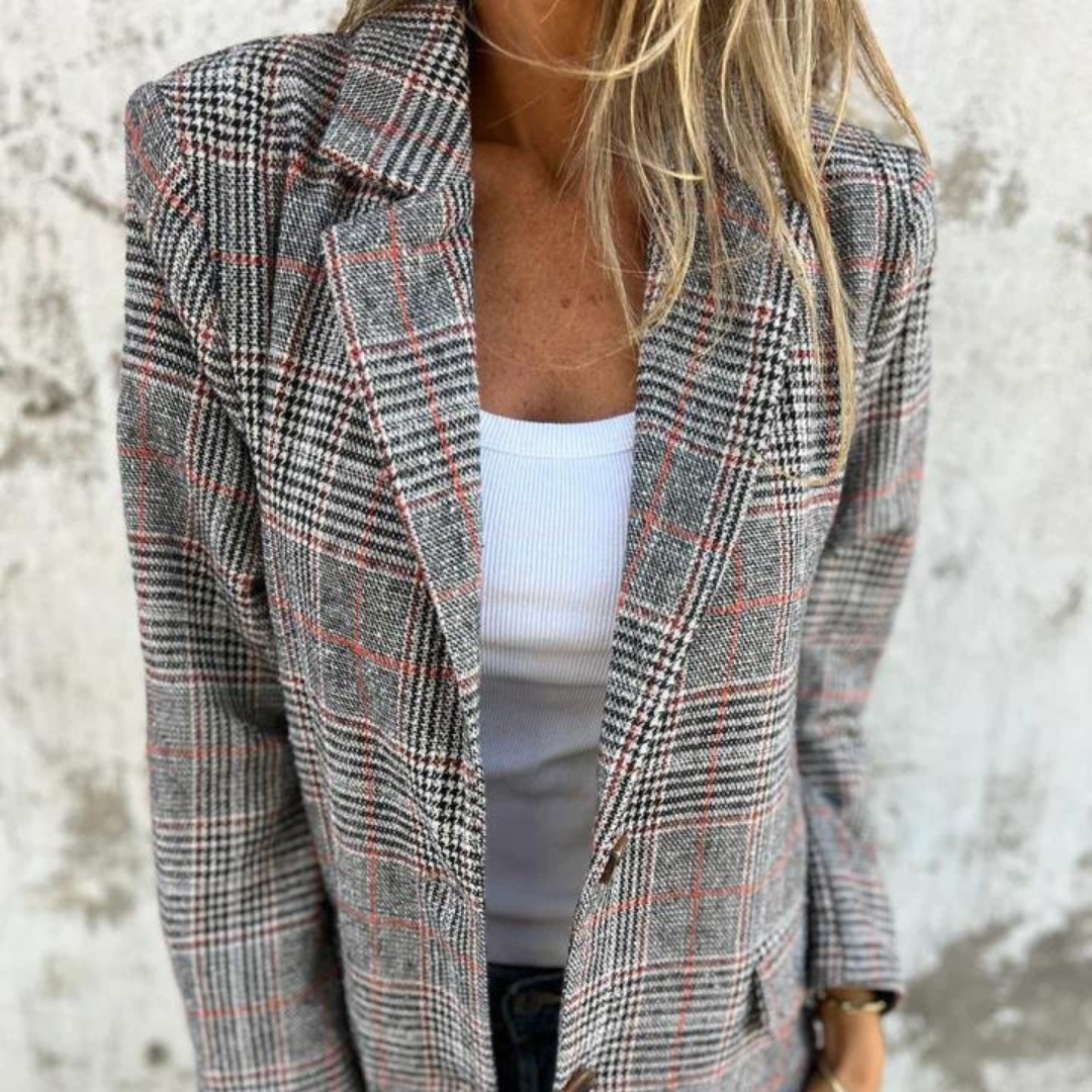 Levoire | Blazer À Carreaux En Look Surdimensionné Beige