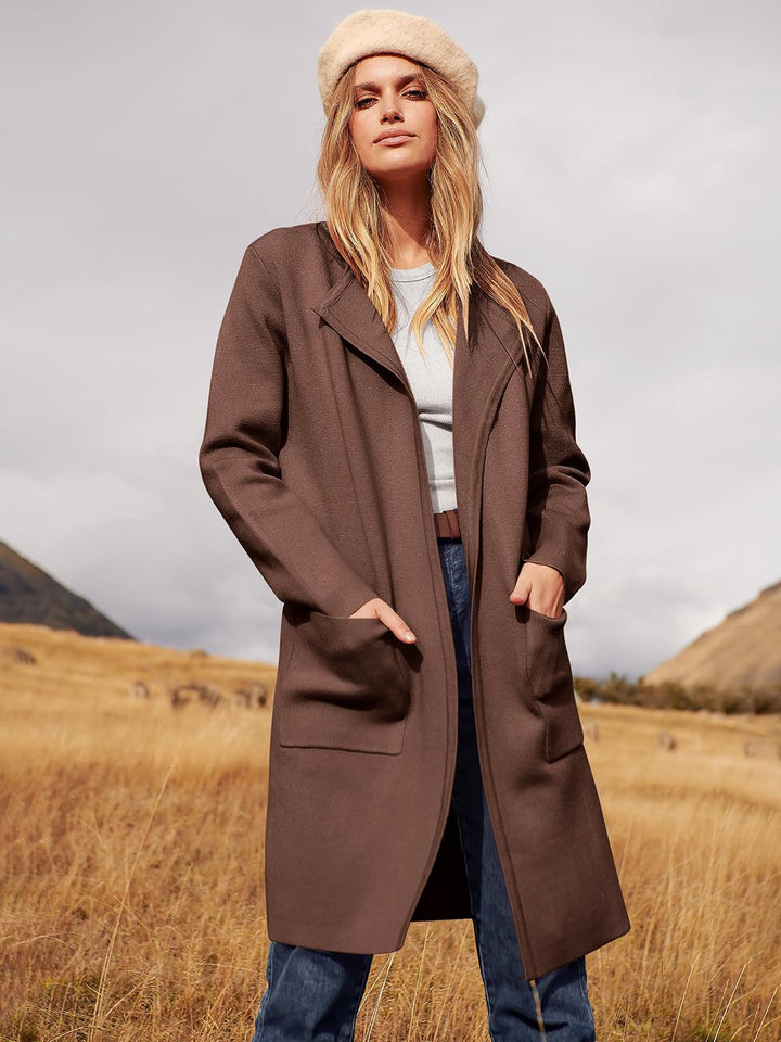 Levoire | Nouveau manteau de mode à revers Punaharmaa