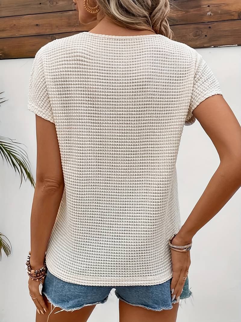 Levoire | T-Shirt En Dentelle Unie Avec Col Rond