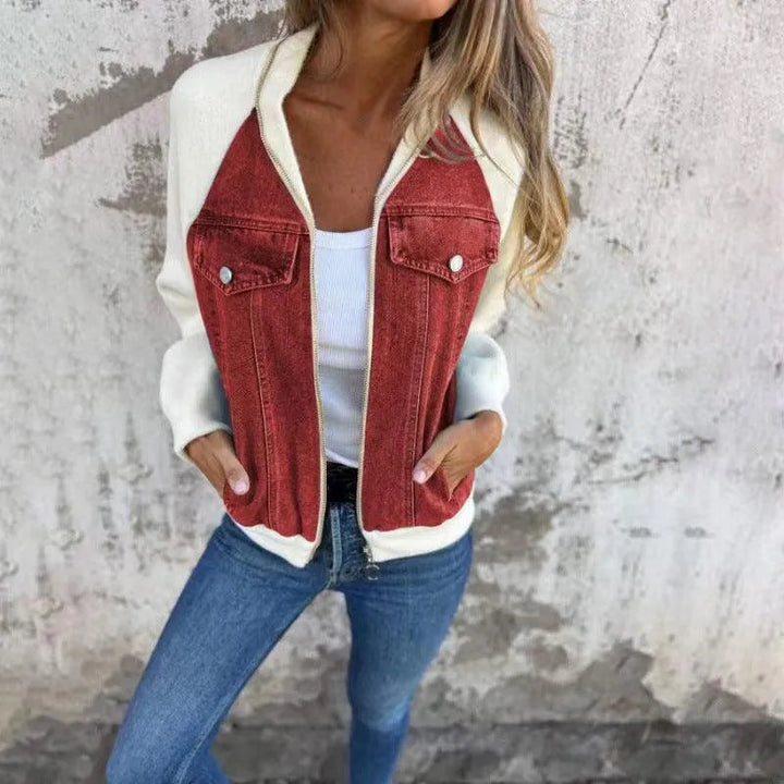 Levoire | Veste de randonnée avec zip et capuche Rot