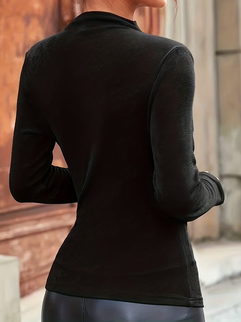 Levoire | Fitted Long Sleeve Shirt With Elegant Gathering