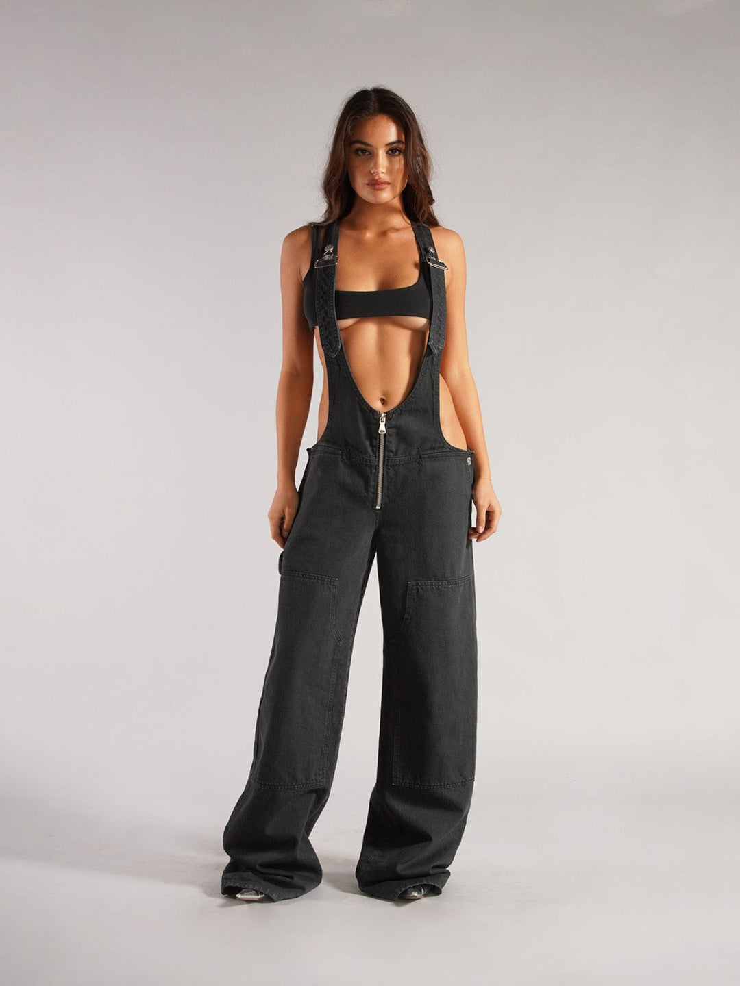 Levoire | Salopette En Denim Tiefende Noir