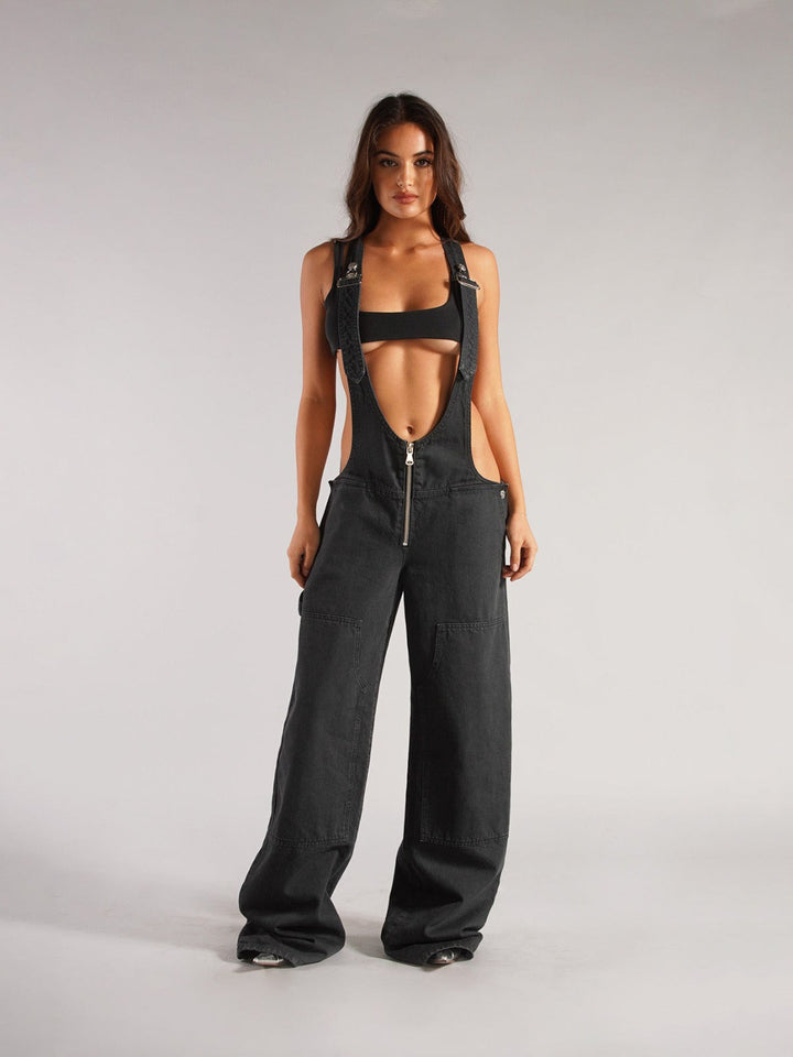 Levoire | Salopette En Denim Tiefende Noir