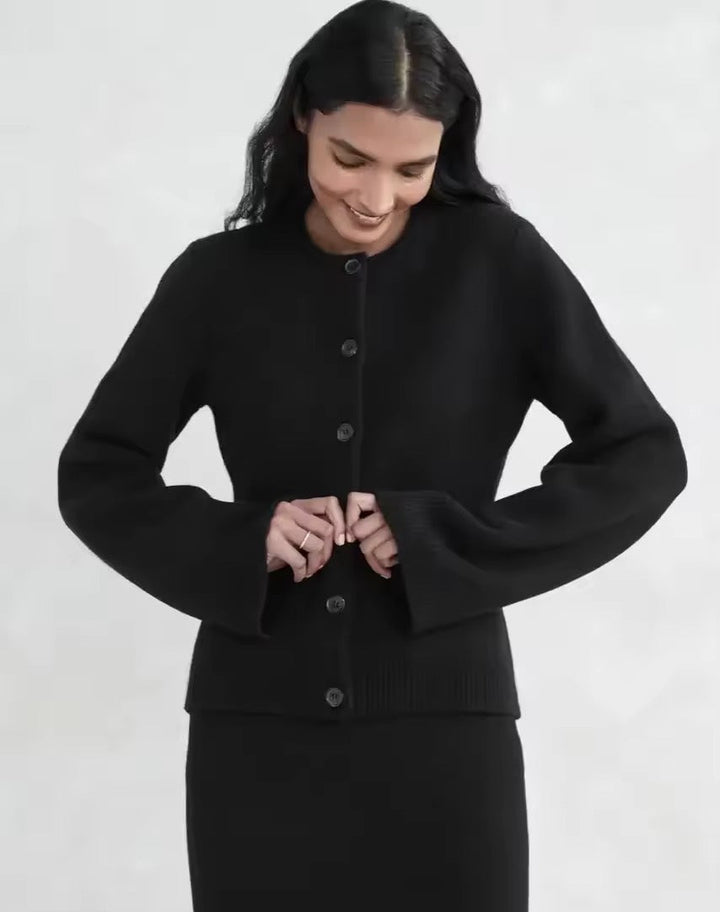 Levoire | Tricot Veste Tricot Élégance Confort Noir