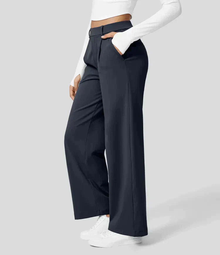 Levoire | Pantalon Palazzo Évasé Taille Haute Pour Femmes