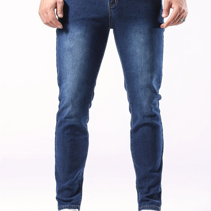 Levoire | Pantalons En Denim Stretch Rennon Slim Fit Pour Hommes Bleu marine