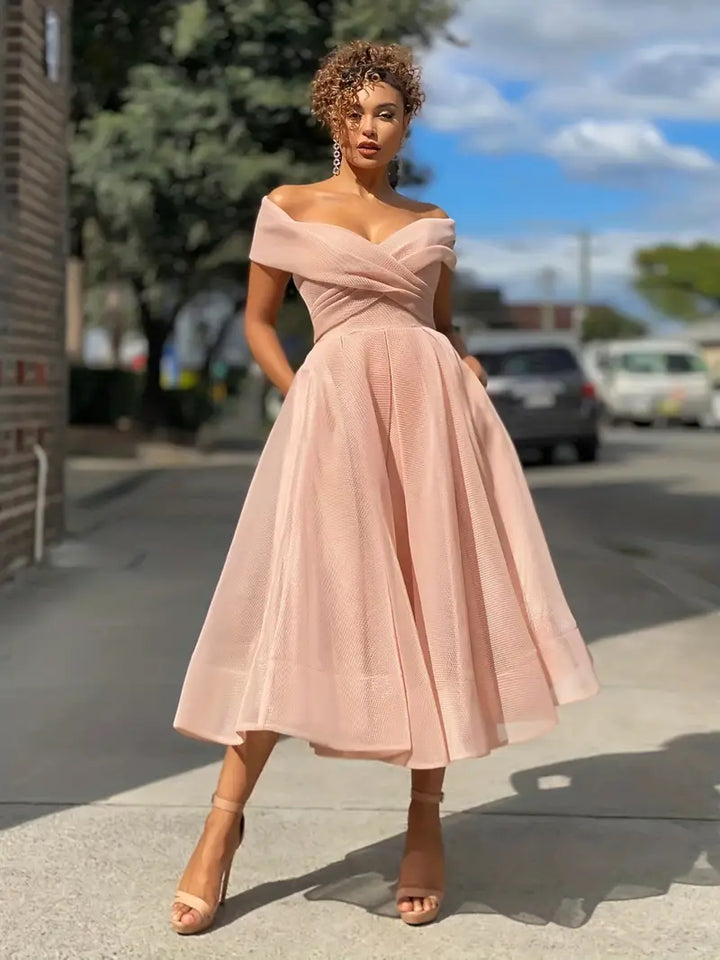 Levoire | Robe de demoiselle d'honneur élégante pour votre jour spécial Rouge clair