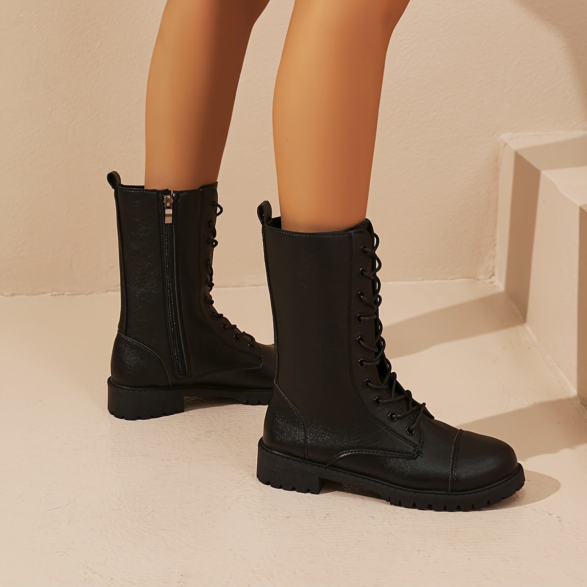 Levoire | Bottes Élégantes Pour Femmes Avec Lacets Et Fermeture Éclair