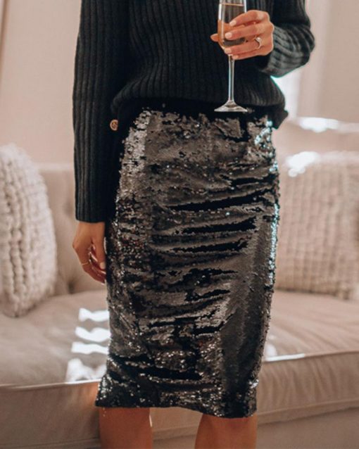 Levoire | Jupe En Satin À Taille Haute Confortable Pour Une Apparence Luxueuse Noir
