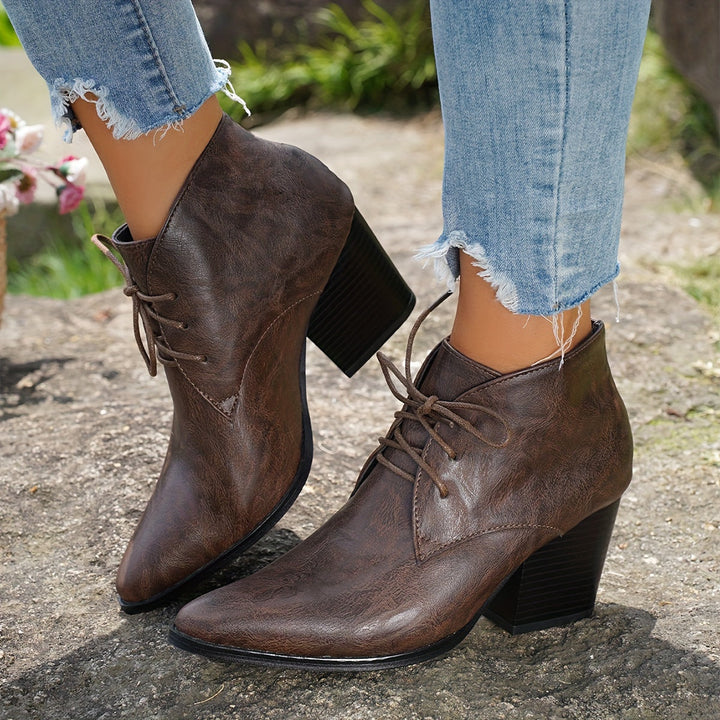 Levoire | Bottes Élégantes Pour Femmes Avec Plateforme Et Talon Épais Couleur du café