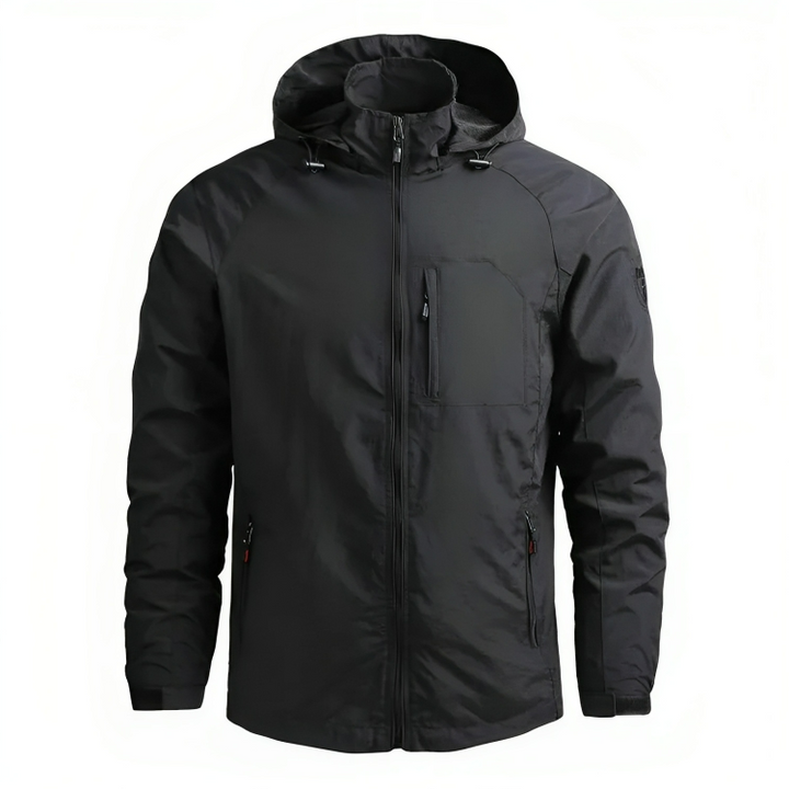 Levoire | Veste Imperméable Coupe-Vent Avec Capuche Pour Hommes Noir