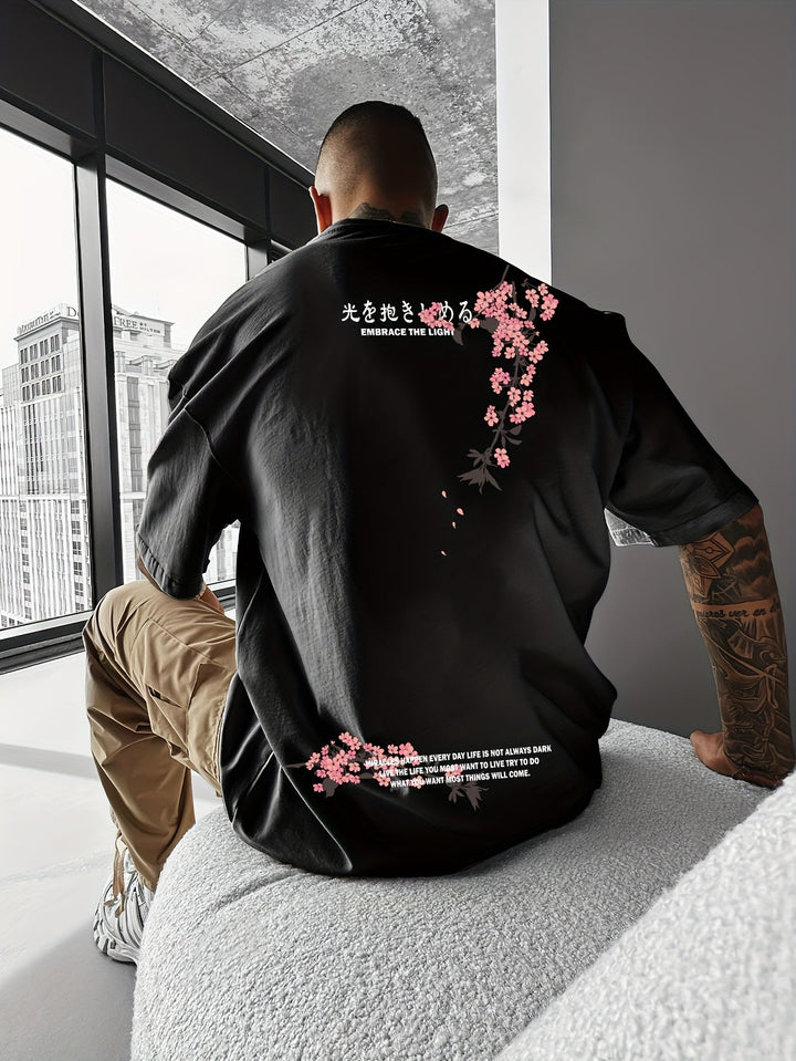 Levoire | Chemise D'Extérieur Pour Hommes Avec Motif De Fleurs De Cerisier