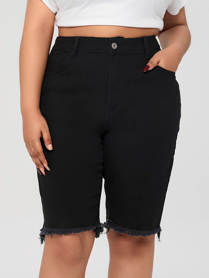 Levoire | Shorts En Denim Bleus Unis Noir