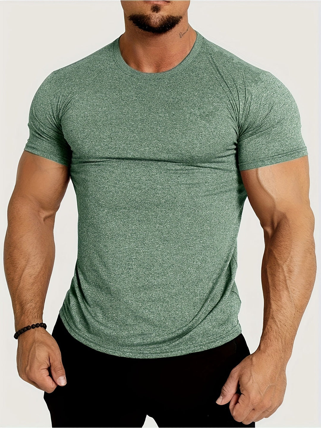 Levoire | Slimfit Breathable Stretch T-Shirt À Manches Courtes Vert foncé
