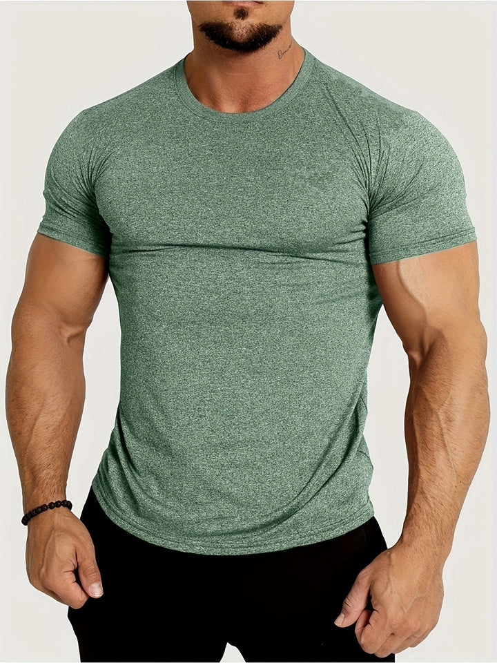 Levoire | Slimfit Breathable Stretch T-Shirt À Manches Courtes Vert foncé
