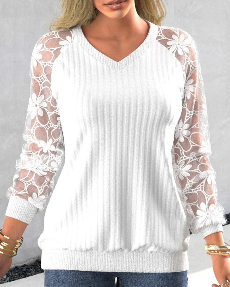 Levoire | Pull à manches transparentes Blanc