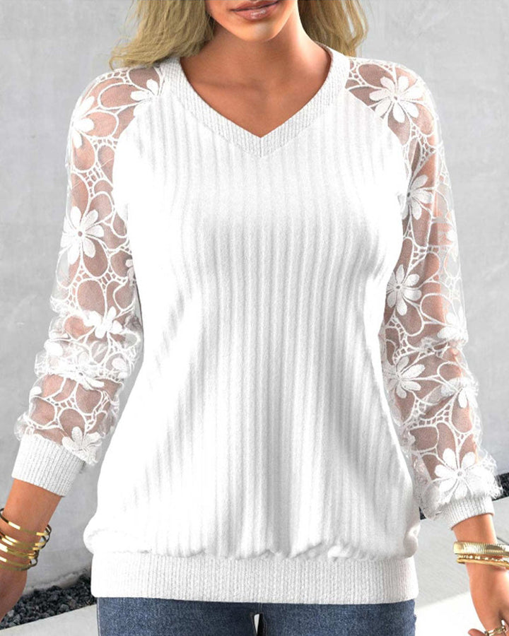 Levoire | Pull à manches transparentes Blanc